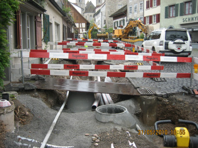 Werkleitungsbau in der Altstadt von Rapperswil